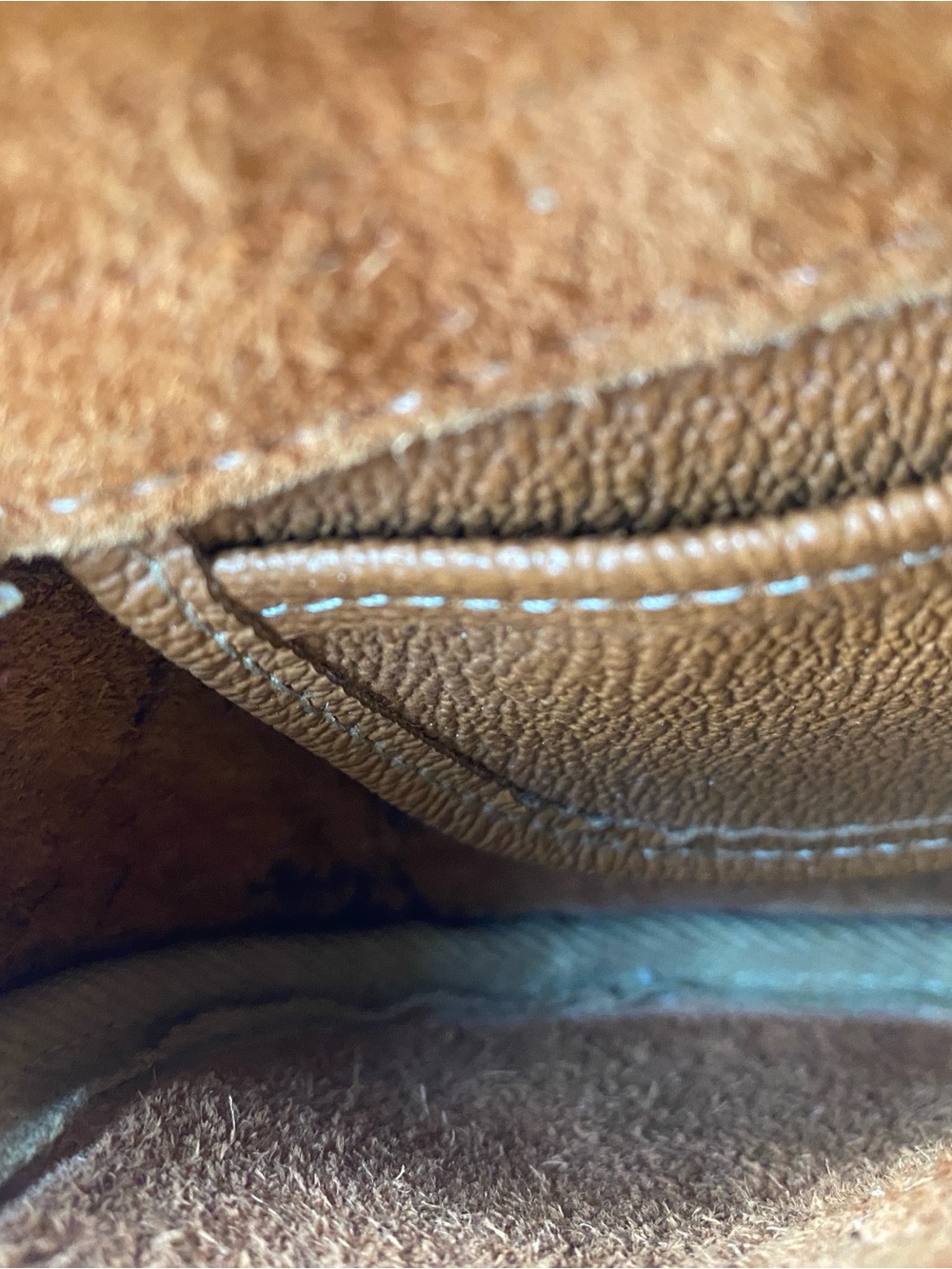 Vintage DOONEY & Bourke made in USA mini bag Rust Leather Saddle Crossbody - Picture 4 of 8